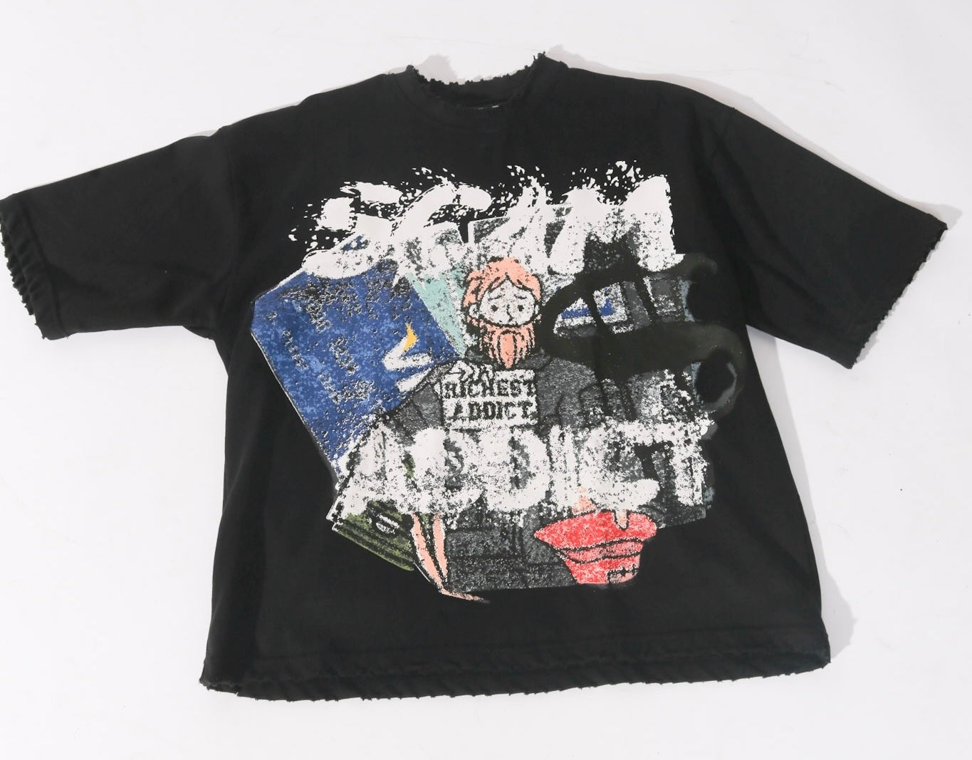 distressed rich addict shirt